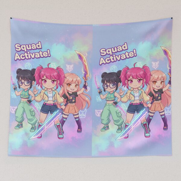 Item preview, Squad Activate! – Pastel Chibi Warrior Trio designed and sold by Ellie Creations.