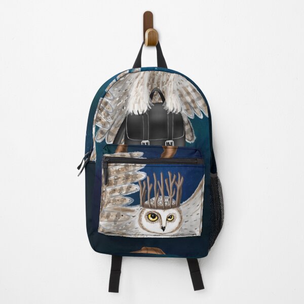 Item preview, An owl druid with a small backpack designed and sold by Maria Monid.