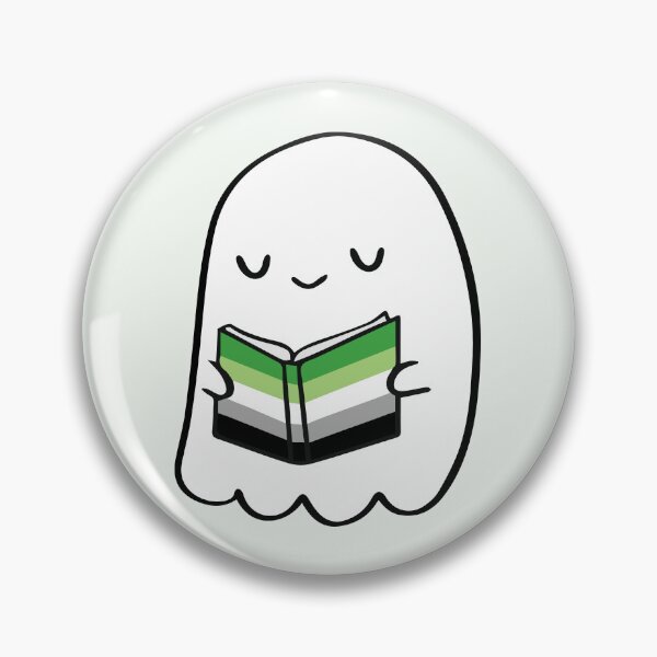 Item preview, Aromantic Ghost Reading – Aro Pride Cute Book Design designed and sold by Cannaxes Studio.