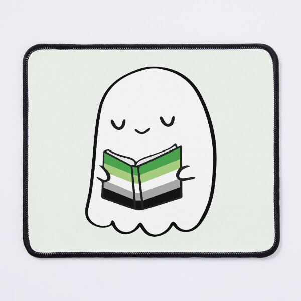 Item preview, Aromantic Ghost Reading – Aro Pride Cute Book Design designed and sold by Cannaxes Studio.