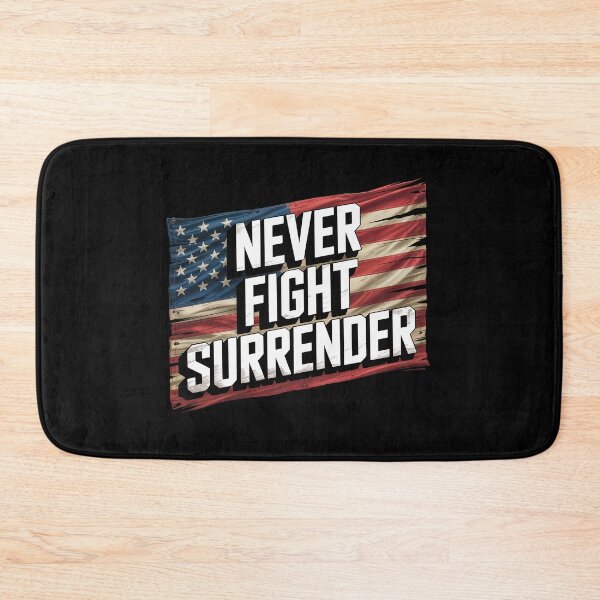 Item preview, Funny Sayings Never Surrender USA Flag Men Women Boy Girl designed and sold by IhanVaanMaArt.