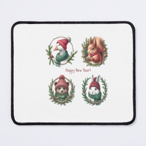 Item preview, New Year Animal Party – Cute Festive Illustration designed and sold by GoxyVision.