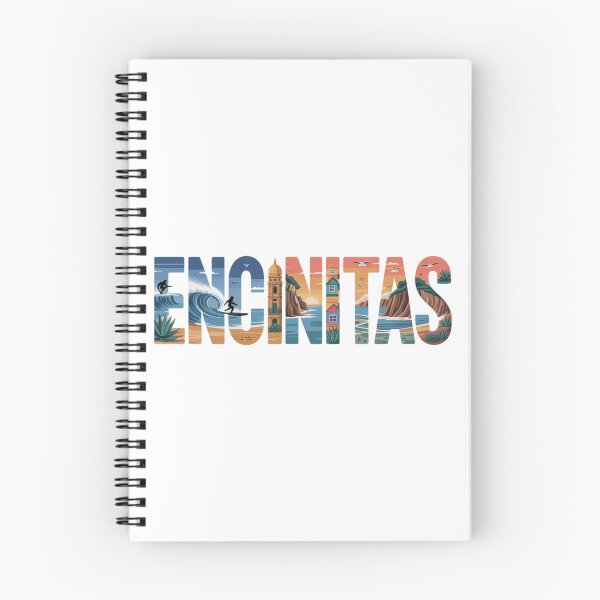 Item preview, Encinitas California Illustrated Typography Surf Art 2 designed and sold by CircinusStore.