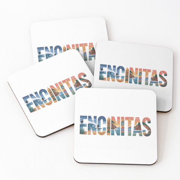 Item preview, Encinitas California Illustrated Typography Surf Art 2 designed and sold by CircinusStore.