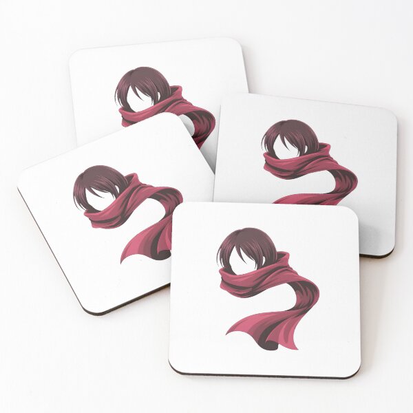 Artikelvorschau, Mikasa Ackerman T-Shirt mit rotem Schal | Minimalistisches Attack on Titan Anime-Fanart | Geschenk mit AOT-Symbol entworfen und verkauft von Pixie Bloom.