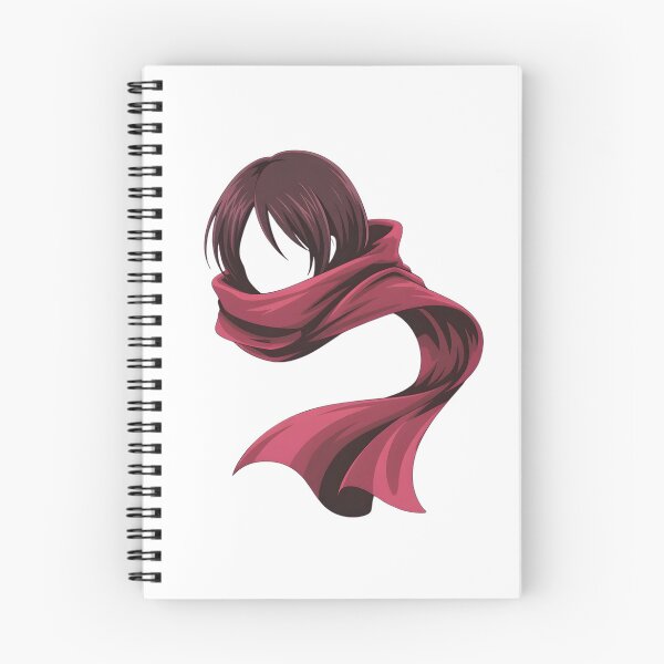 Item preview, Camiseta con bufanda roja de Mikasa Ackerman | Arte minimalista de fan del anime Ataque a los Titanes | Regalo con símbolo de AOT designed and sold by Pixie Bloom.