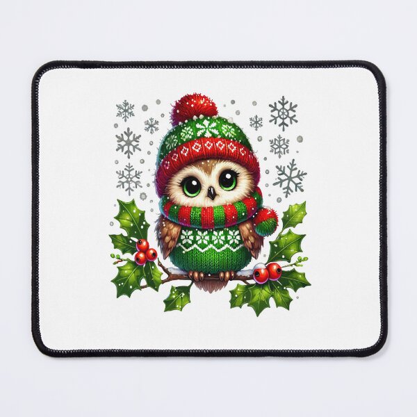 Item preview, New Year Owl – Cute Festive Owl in Holiday Outfit designed and sold by GoxyVision.