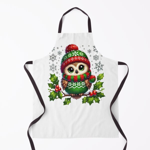 Item preview, New Year Owl – Cute Festive Owl in Holiday Outfit designed and sold by GoxyVision.