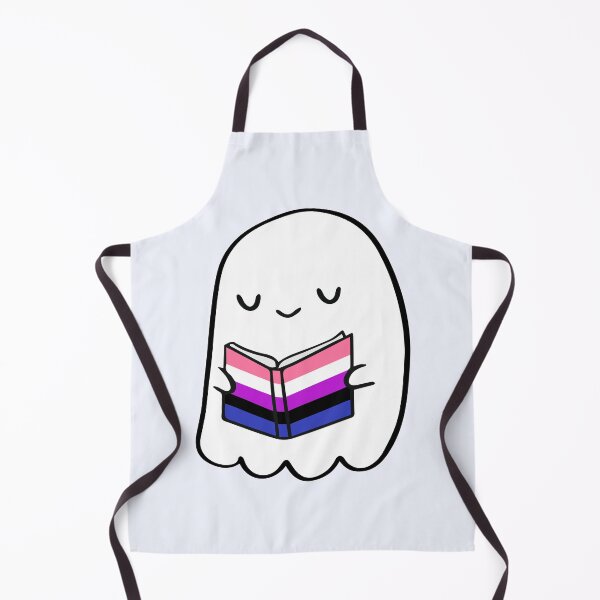 Item preview, Genderfluid Ghost Reading – Cute Pride Book Aesthetic designed and sold by Cannaxes Studio.