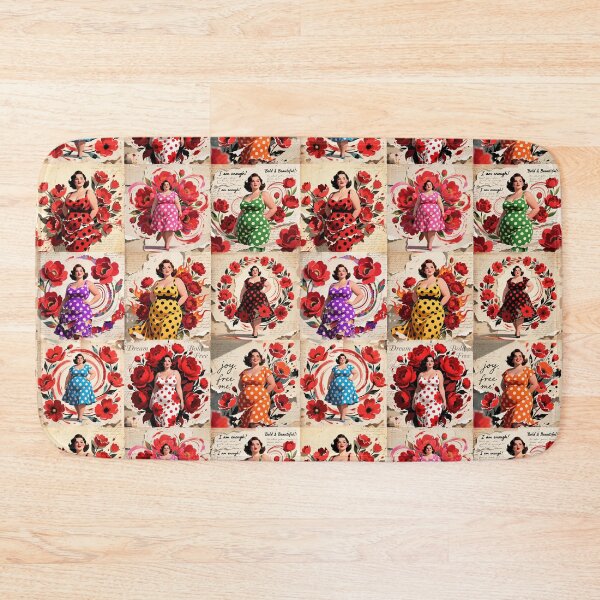 Item preview, tiles with polka-dotted dress designed and sold by Lefteris Betsis.
