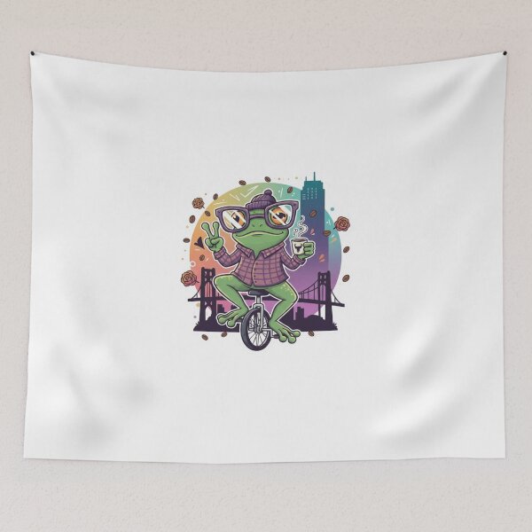Item preview, Funky Portland Frog Cartoon | Quirky Pacific Northwest Vibe designed and sold by Raju2018.