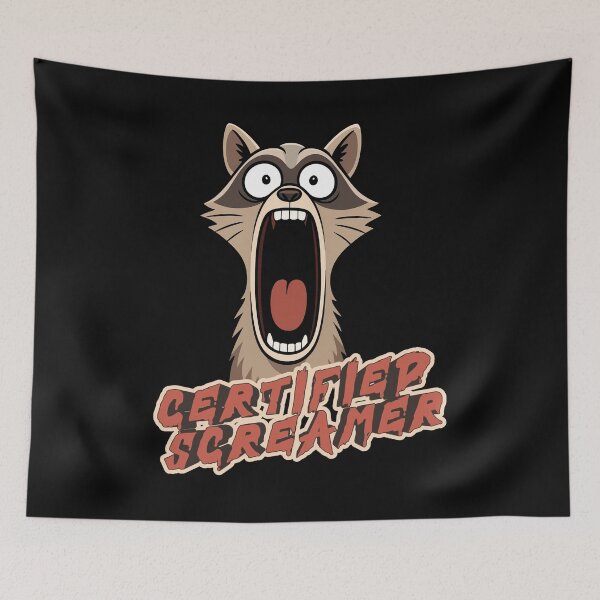 Item preview, Certified Screamer Raccoon – Funny Screaming Animal designed and sold by Ivy-Triggs.