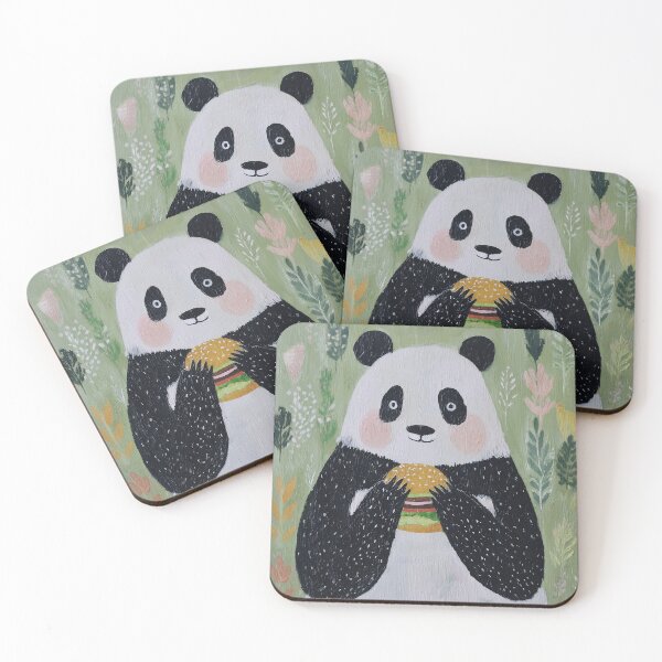 Item preview, Panda Enjoying a Burger designed and sold by lautir.