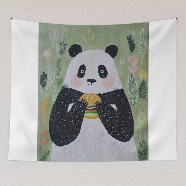 Item preview, Panda Enjoying a Burger designed and sold by lautir.