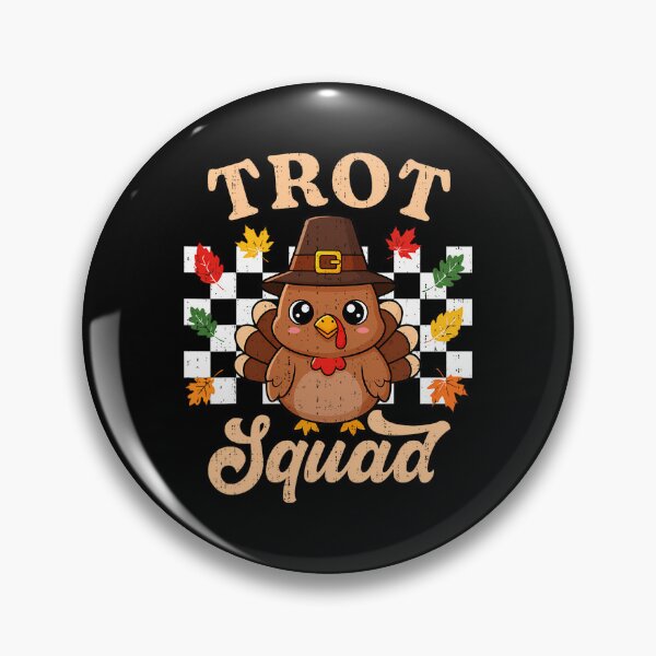 Item preview, Gobble Thanksgiving Happy Squad Cute Fall 80s Trot designed and sold by CalvinVanAuken.
