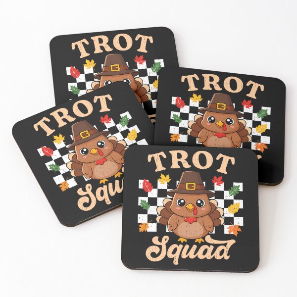 Item preview, Gobble Thanksgiving Happy Squad Cute Fall 80s Trot designed and sold by CalvinVanAuken.