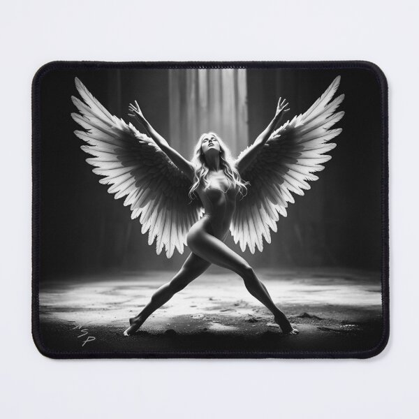 Item preview, Beautiful Female Angel Dancing - Black & White designed and sold by Nico Simon Princely.