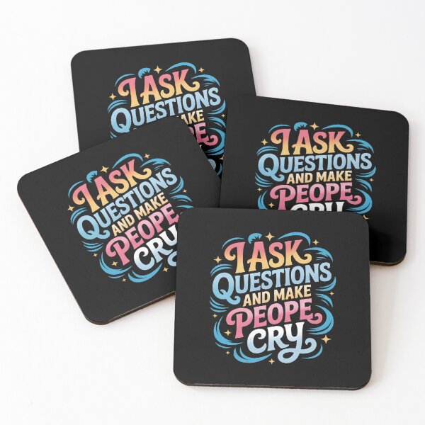 Item preview, Ask Questions Make People Cry T-Shirt | Sarcastic Dark Humor Typography | Main Character Quote Gift designed and sold by Pixie Bloom.