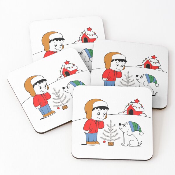 Item preview, Boy and Dog Under the Christmas Tree designed and sold by SztylishDesigns.