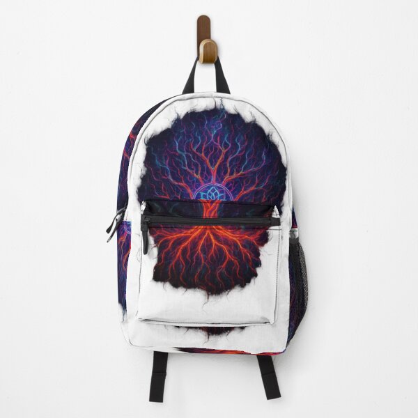 Item preview, Neon Fire Tree of Life – Energetic Holographic Spiritual Artwork designed and sold by rocksuti.