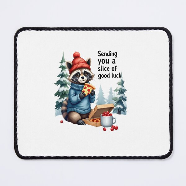Item preview, Sending You a Slice of Luck – New Year Raccoon Pizza Print designed and sold by GoxyVision.