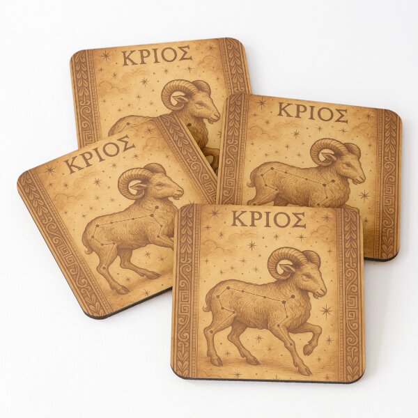 Item preview, Ancient Constellation of Aries – Greek Papyrus Star Map designed and sold by mythographiaart.