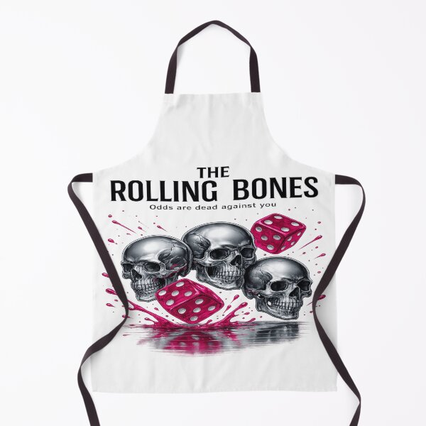 Item preview, Rolling The Bones Skull & Dice Neon Magenta Dark Humor Art designed and sold by POD DYNASTY | Original Print On Demand T-Shirt Graphics.