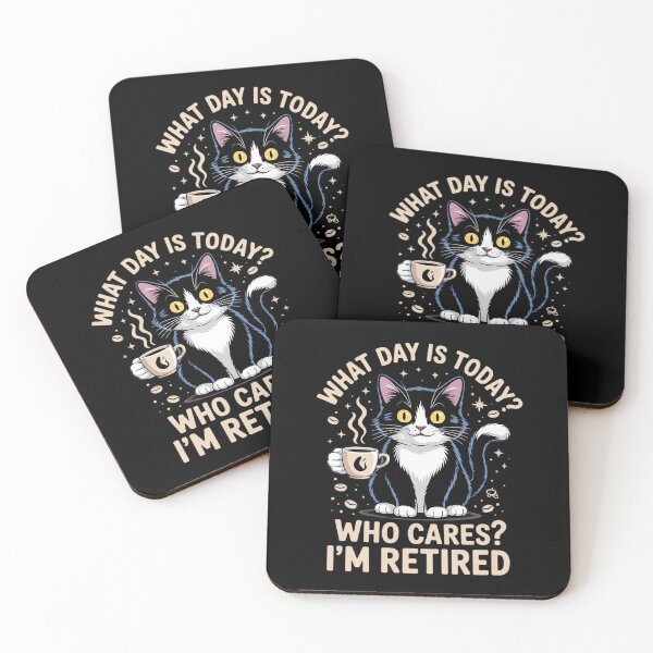 Item preview, Womens What Day Is Today Who Cares I'm Retired Cat Coffee  designed and sold by VerseFarm.