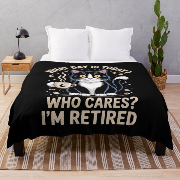 Item preview, Womens What Day Is Today Who Cares I'm Retired Cat Coffee designed and sold by VerseFarm.