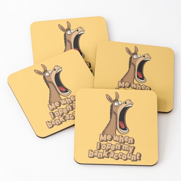 Item preview, Screaming Horse Meme – Me When I Open My Bank Account designed and sold by Ivy-Triggs.