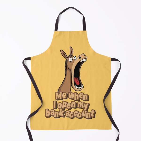 Item preview, Screaming Horse Meme – Me When I Open My Bank Account designed and sold by Ivy-Triggs.