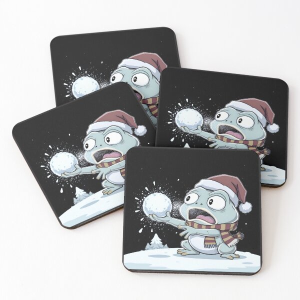Item preview, Funny Chibi Frog – Snowball Bounce Back | Cute Christmas Frog Cartoon Design designed and sold by ColorSplash123.