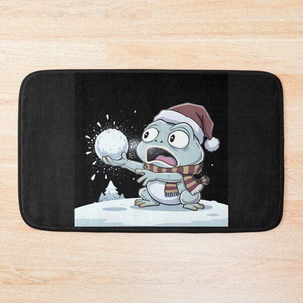 Item preview, Funny Chibi Frog – Snowball Bounce Back | Cute Christmas Frog Cartoon Design designed and sold by ColorSplash123.