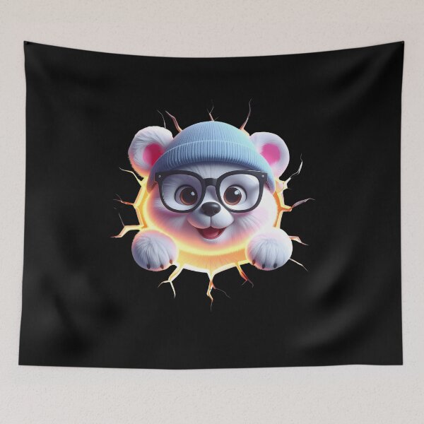 Item preview, Cute Fluffy Animal with Glasses and Beanie t-shirt  designed and sold by Alicjareign.