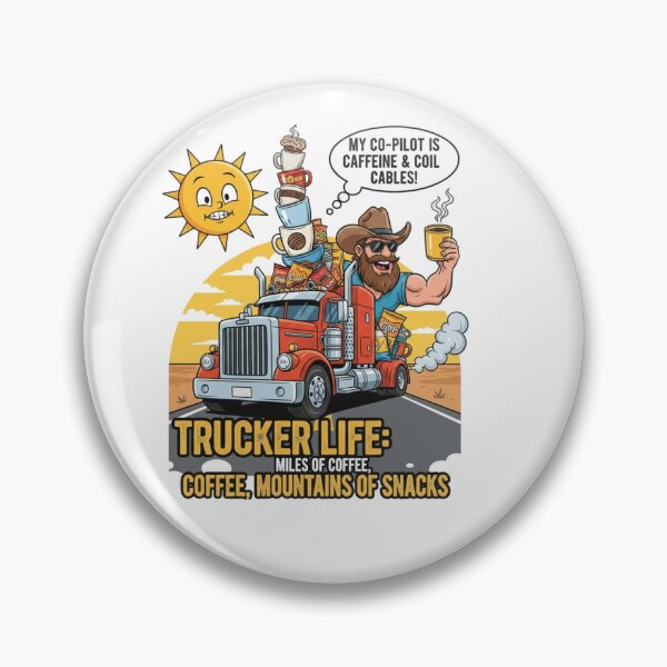 Item preview, Funny Trucker Cartoon Art | Big Rig Driving Humor Gift designed and sold by Raju2018.