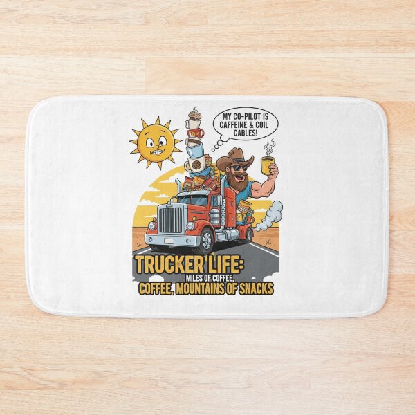 Item preview, Funny Trucker Cartoon Art | Big Rig Driving Humor Gift designed and sold by Raju2018.