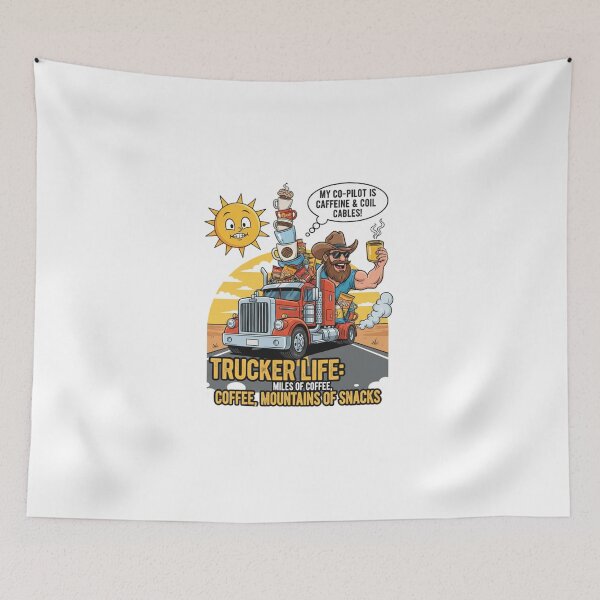Item preview, Funny Trucker Cartoon Art | Big Rig Driving Humor Gift designed and sold by Raju2018.