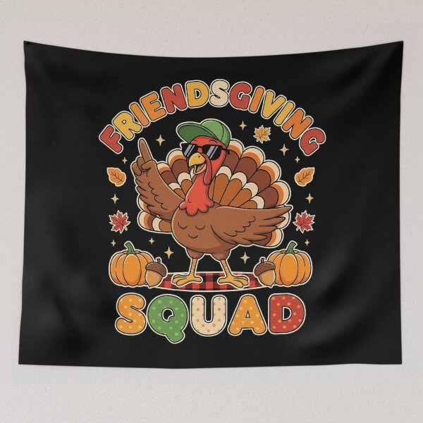Item preview, Squad Turkey Friends Thankful 90s Friendsgiving Humor Party designed and sold by Daleburuling.