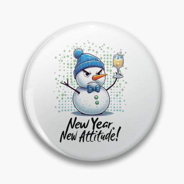 Item preview, new year new attitude, angry snowman  designed and sold by JIGUWORLD.