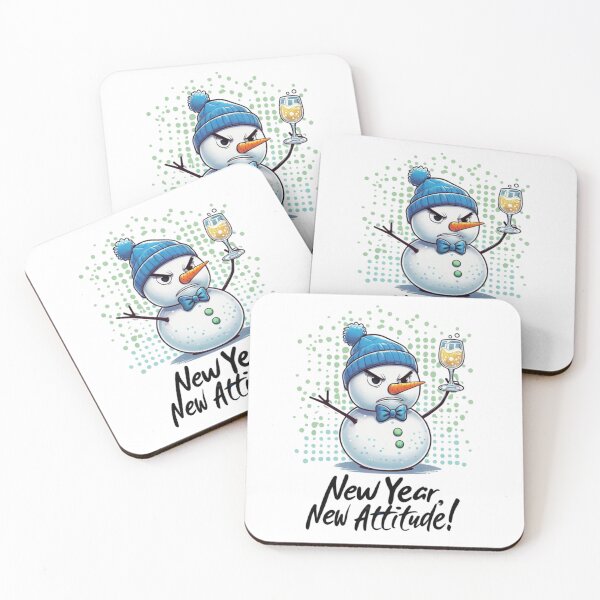 Item preview, new year new attitude, angry snowman  designed and sold by JIGUWORLD.