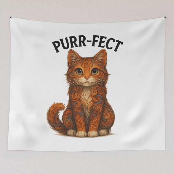 Item preview, Purr-fect Cat Illustration | Artistic Swirl Pattern Cat | Cute Cat Lover Art designed and sold by Gurjeetpixelart.