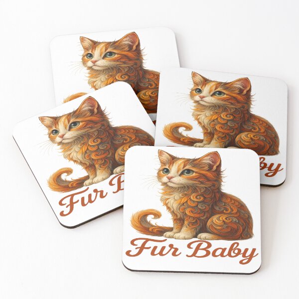 Item preview, Fur Baby Cat Art | Swirly Pattern Cat Illustration | Cute Cat Lover Artwork designed and sold by Gurjeetpixelart.