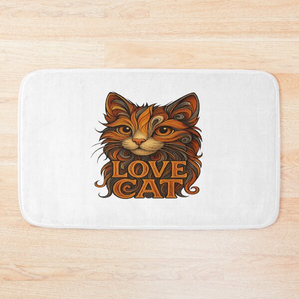 Item preview, Love Cat Illustration | Bold Artistic Cat Face | Swirling Pattern Cat Art designed and sold by Gurjeetpixelart.