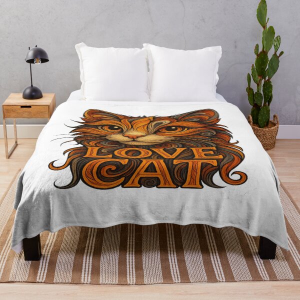 Item preview, Love Cat Illustration | Bold Artistic Cat Face | Swirling Pattern Cat Art designed and sold by Gurjeetpixelart.