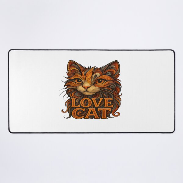 Item preview, Love Cat Illustration | Bold Artistic Cat Face | Swirling Pattern Cat Art designed and sold by Gurjeetpixelart.