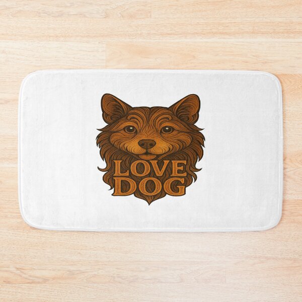 Item preview, Love Dog Illustration | Swirly Pattern Dog Face Art | Dog Lover Decorative Print designed and sold by Gurjeetpixelart.