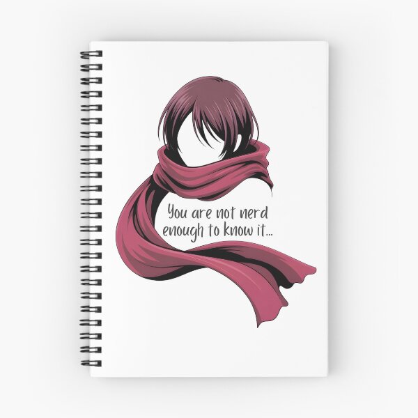 Item preview, Camiseta con bufanda roja de Mikasa Ackerman | Arte minimalista de fan del anime Ataque a los Titanes | Regalo con símbolo de AOT, artículos para frikis designed and sold by Pixie Bloom.