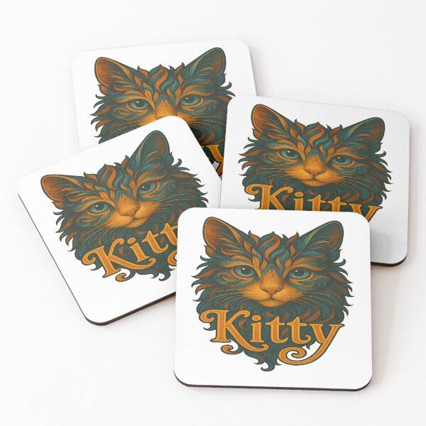 Item preview, Kitty Ornate Cat Illustration | Art Nouveau Inspired Cat | Swirled Feline Artwork designed and sold by Gurjeetpixelart.