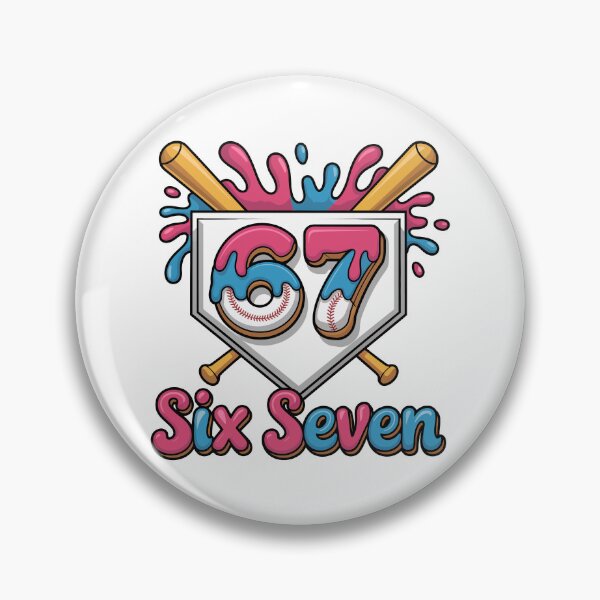 Item preview, 67 Six Seven Baseball Drip Number – Colorful Sports designed and sold by FlagTee.