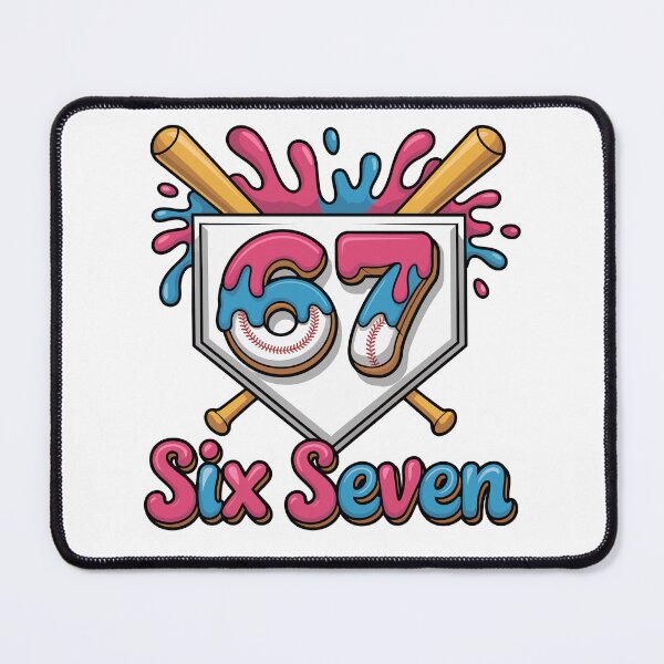 Item preview, 67 Six Seven Baseball Drip Number – Colorful Sports designed and sold by FlagTee.